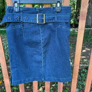 Free People blue jean pencil skirt